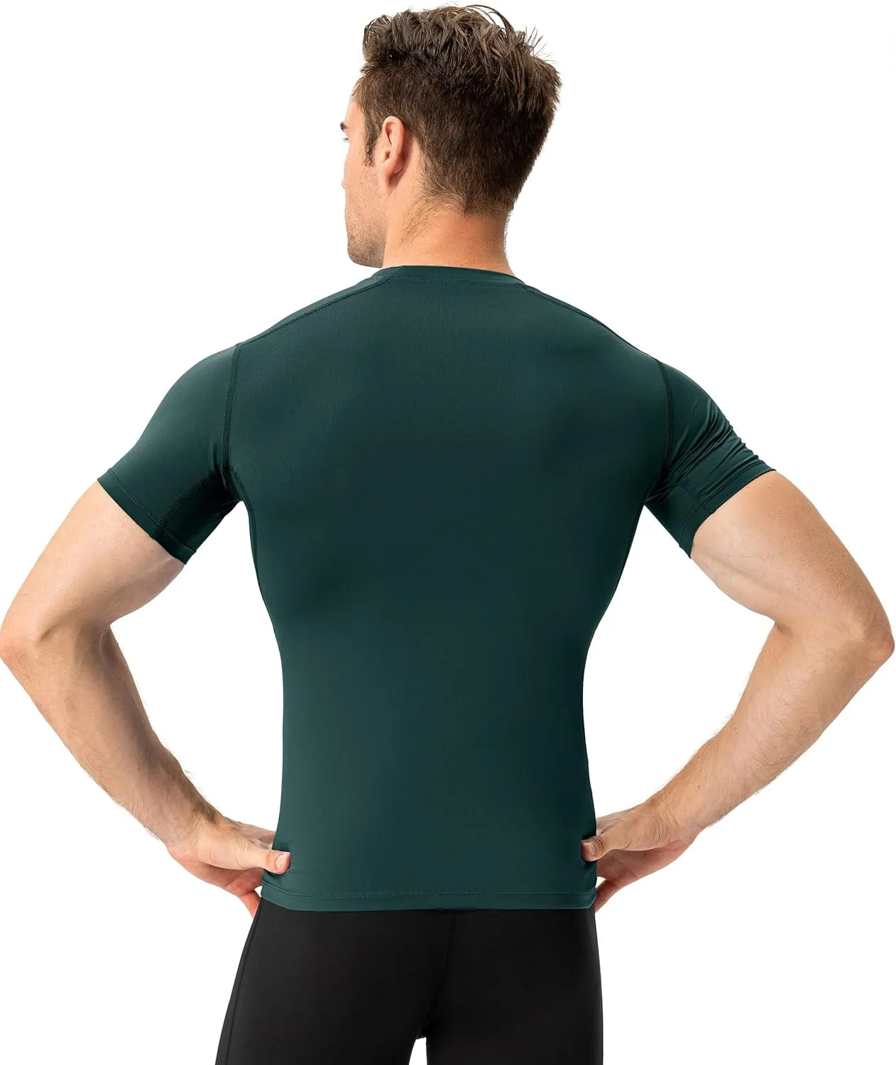 Compression Shirts Men Short Sleeve Athletic Workout Shirts Cool Dry Sports Baselayer Undershirts Gym Tops