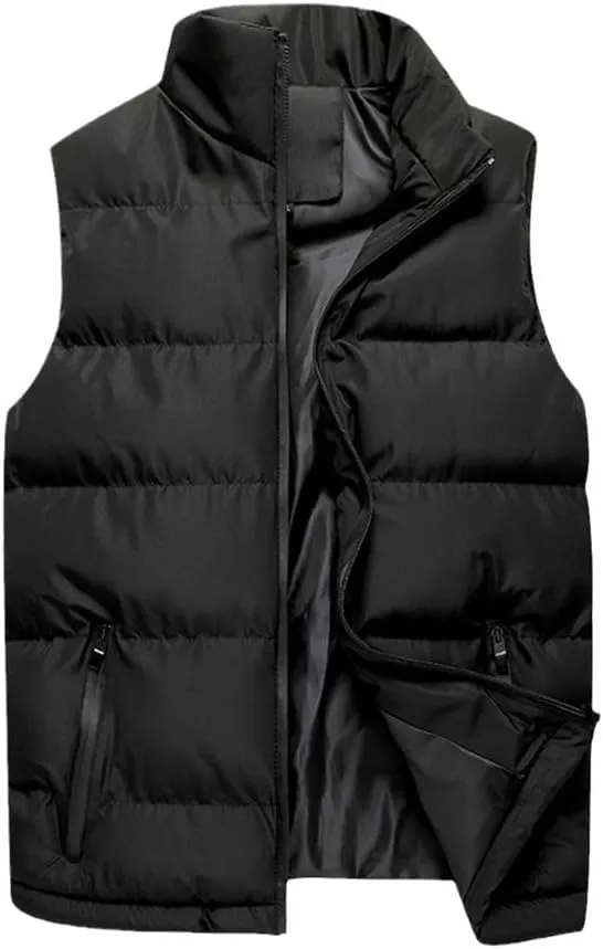 Cotton Vest Men Winter Jackets Thick Sleeveless Coats Male Warm Padded Waistcoat Gilet