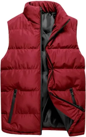 Cotton Vest Men Winter Jackets Thick Sleeveless Coats Male Warm Padded Waistcoat Gilet