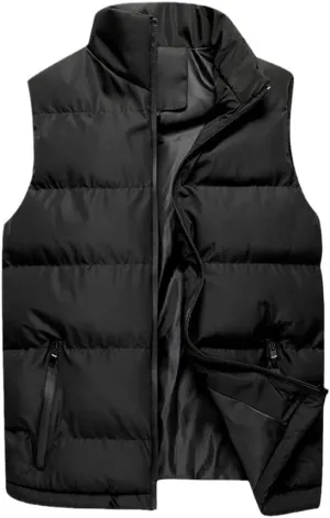 Cotton Vest Men Winter Jackets Thick Sleeveless Coats Male Warm Padded Waistcoat Gilet