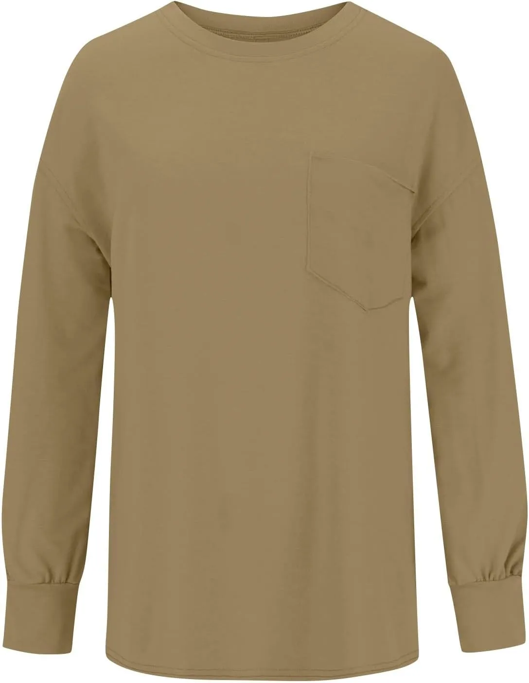 Crew Neck Sweatshirts Women Casual Loose Long Sleeve Tops 2024 Fall Fashion Teacher Shirts Pullover Preppy Clothes
