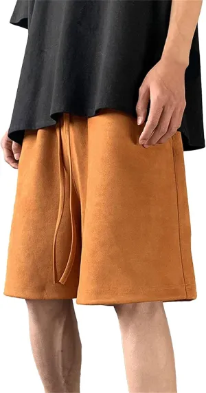 CRNTCEM Men's Loose Fit Lounge Shorts Plus Size Elastic Waisted Basketball Track Short Pants Athletic Workout Running Shorts