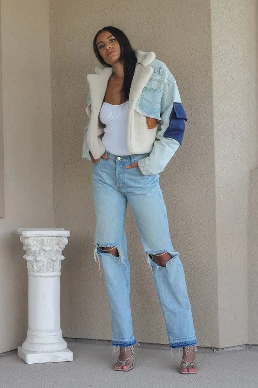 Denim Patchwork Jacket