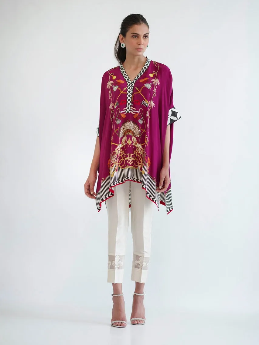 Digitally Printed Crepe Kurta With Trousers 2