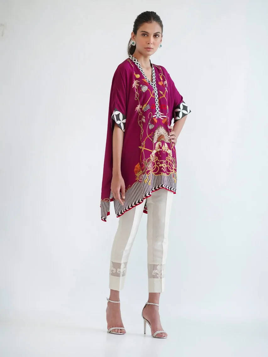 Digitally Printed Crepe Kurta With Trousers 2
