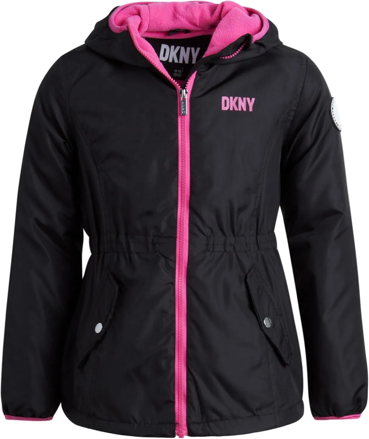 DKNY Girls' Jacket - Lightweight Polar Fleece Lined Anorak Jacket - Weather Resistant Coat for Girls (4-16)