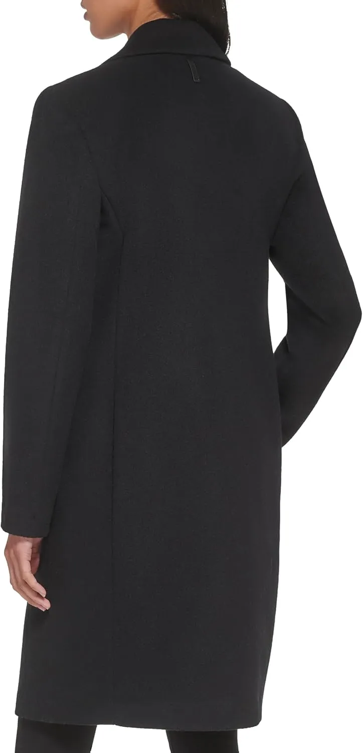 DKNY Womens Walker Wool Coat