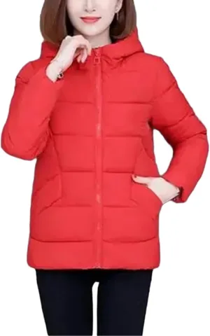 Down Cotton Jacket Women's Coat Lightweight Padded Jacket Padded Jacket Hooded Outwear