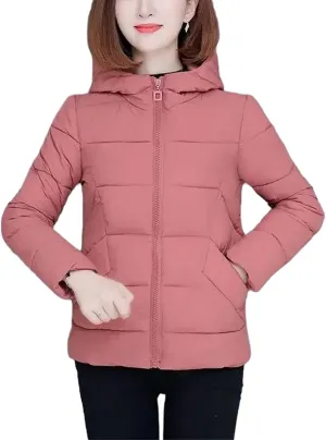 Down Cotton Jacket Women's Coat Lightweight Padded Jacket Padded Jacket Hooded Outwear