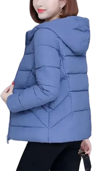 Down Cotton Jacket Women's Coat Lightweight Padded Jacket Padded Jacket Hooded Outwear