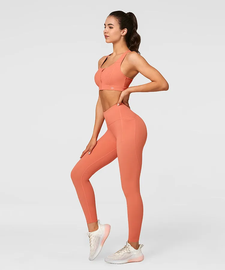 Echo High-Waisted Pockets Running Leggings 26"| Women's High Support Leggings