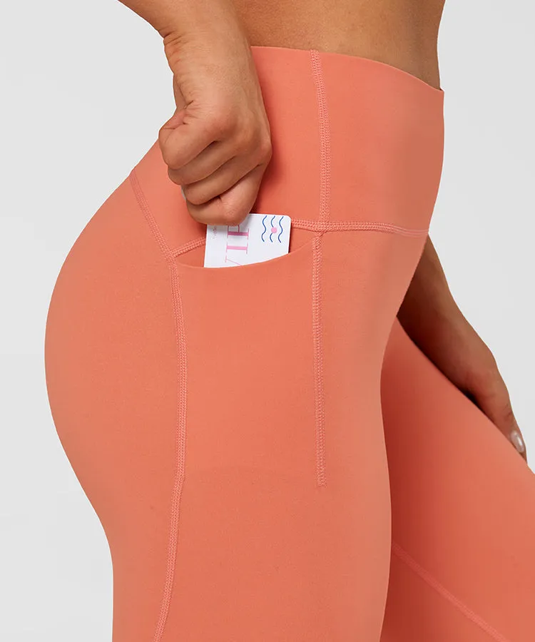 Echo High-Waisted Pockets Running Leggings 26"| Women's High Support Leggings
