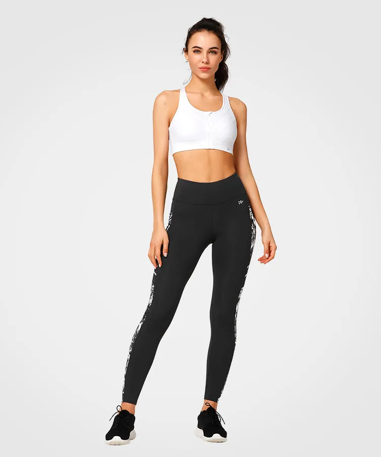 Echo High-Waisted Print Running Leggings 26" | Women's High Support Leggings