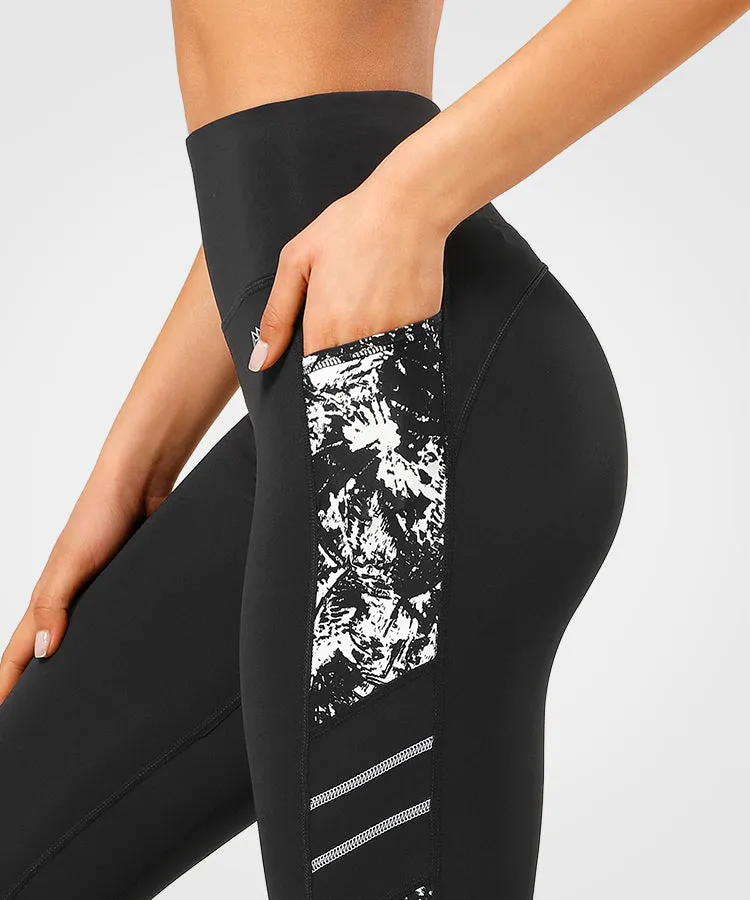 Echo High-Waisted Print Running Leggings 26" | Women's High Support Leggings