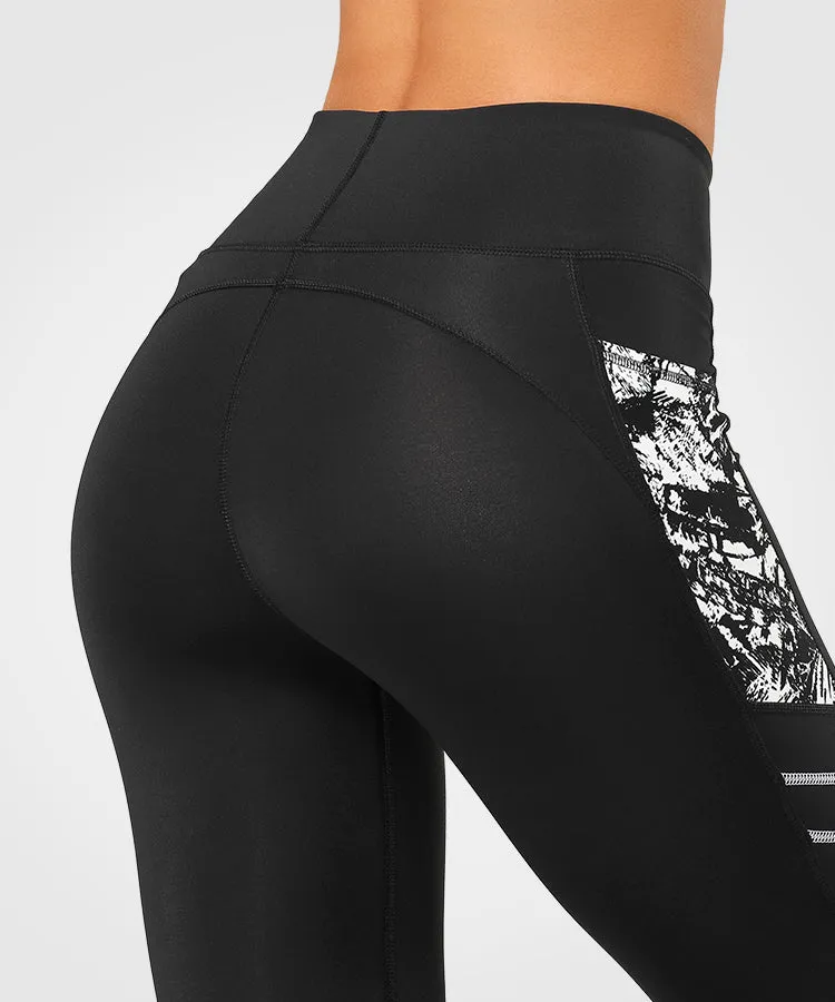 Echo High-Waisted Print Running Leggings 26" | Women's High Support Leggings