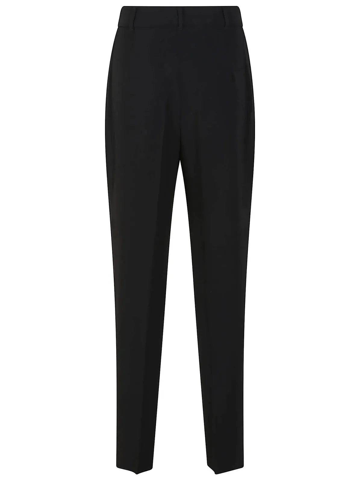 Eguale Pleat Detailed Tapered Trousers - Black