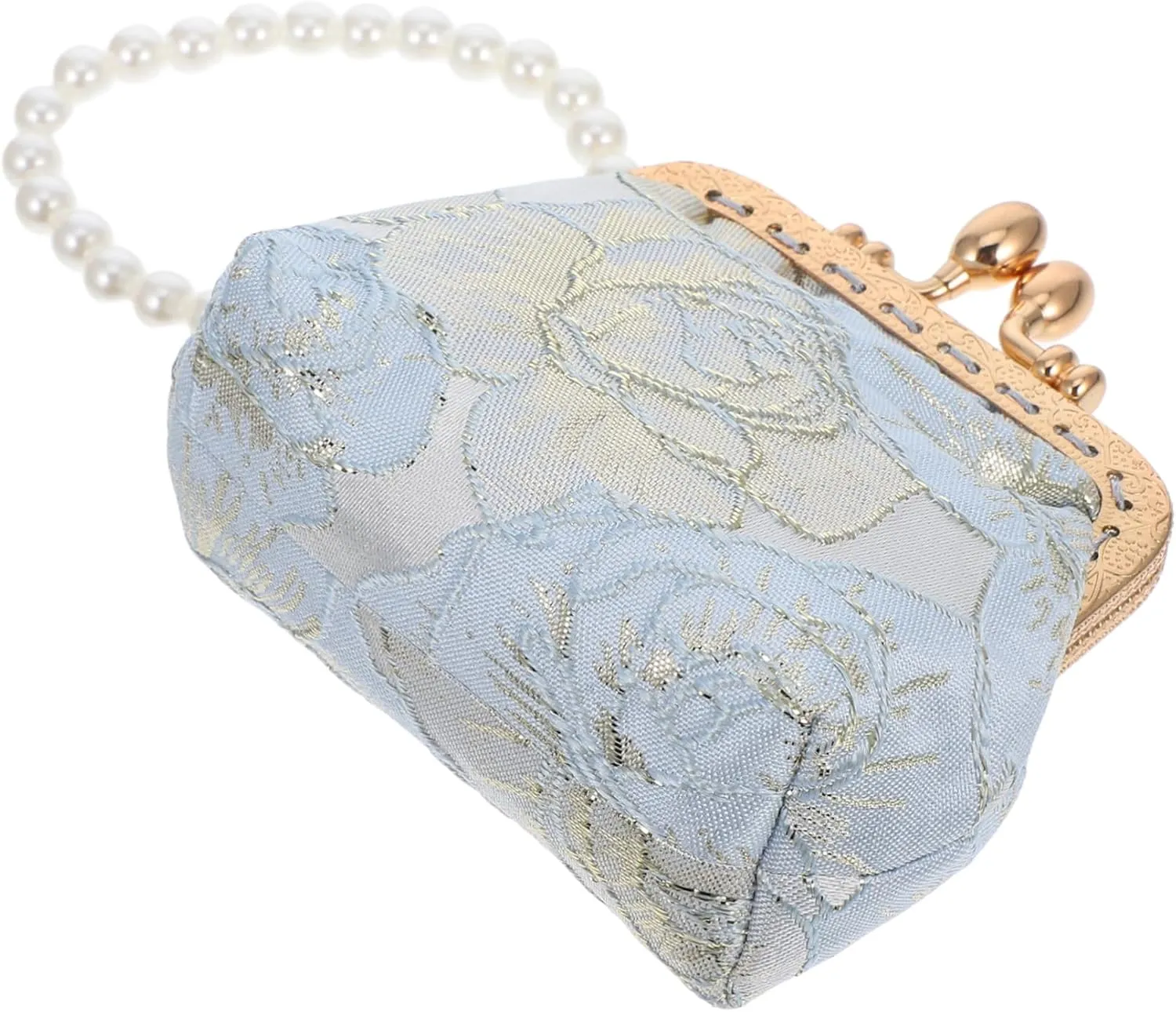 Elegant Embroidered Coin Purse with Chinese Brocade Handbag for Formal Events Wedding Purses for Bride