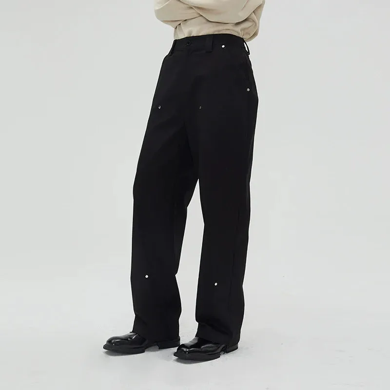 Elegant Rivet Trousers