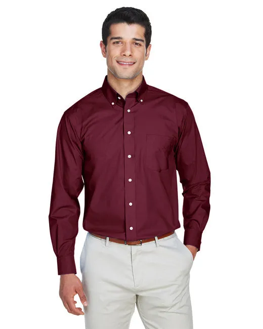 EMBROIDERED - D620 - Devon and Jones Men's Crown Woven Collection Solid Broadcloth