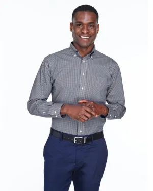 EMBROIDERED - D640 - Devon and Jones Men's Crown Woven Collection Gingham Check