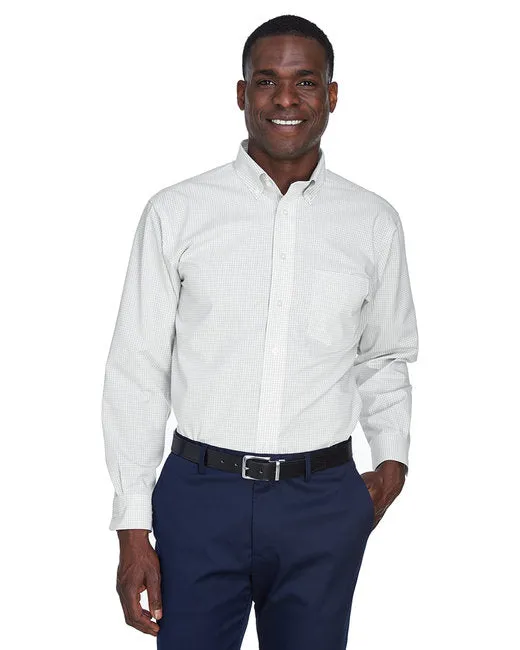 EMBROIDERED - D640 - Devon and Jones Men's Crown Woven Collection Gingham Check