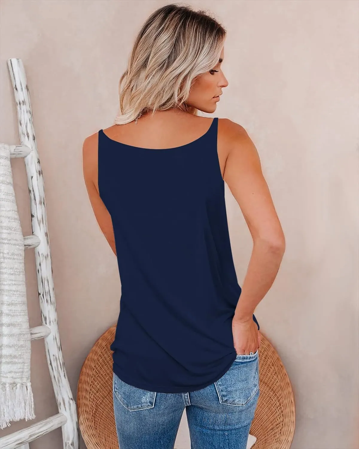 ETCYY Women's Sexy Sleeveless Tank Tops Summer V Neck Zipper Basic Cami Tee Shirts Blouses