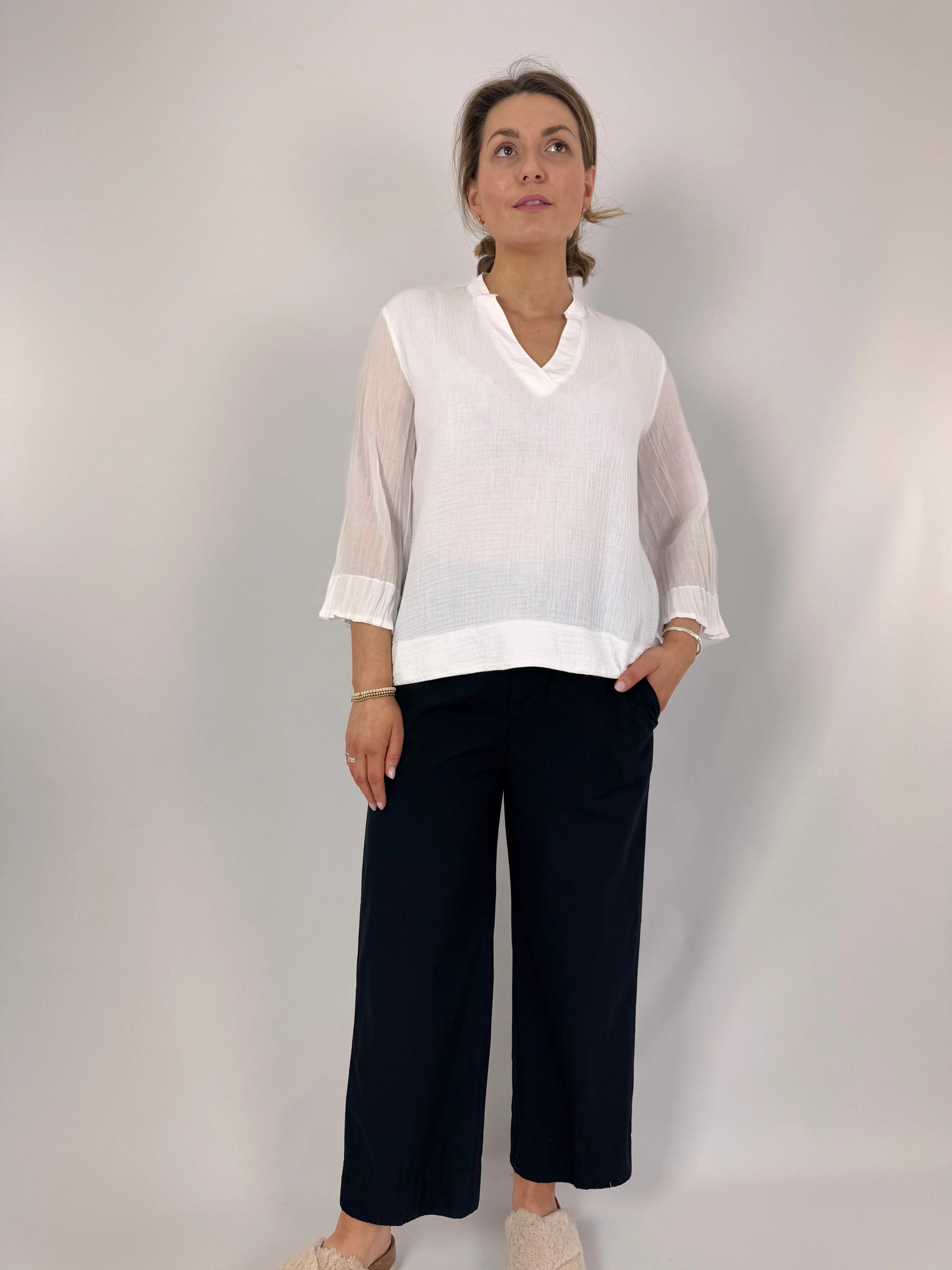 European Culture 07AU Trousers Navy