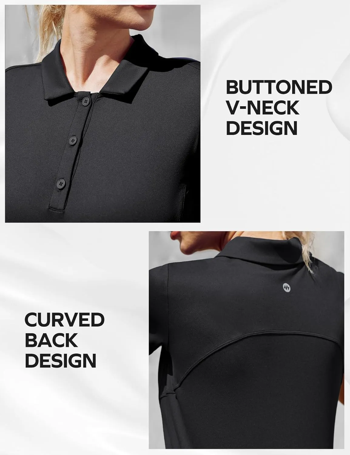 Ewedoos Womens Golf Shirts Breathable UPF 50  Sun Protection Polo Shirts for Women Dry fit Polos Short Sleeves