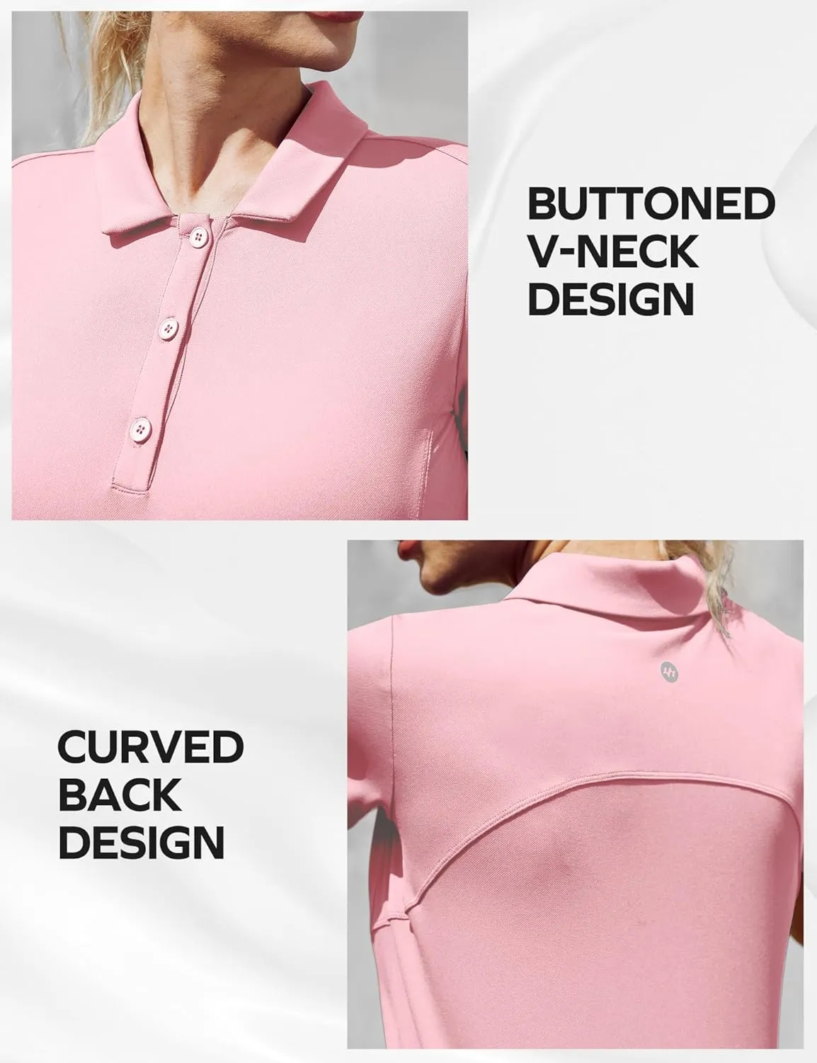 Ewedoos Womens Golf Shirts Breathable UPF 50  Sun Protection Polo Shirts for Women Dry fit Polos Short Sleeves