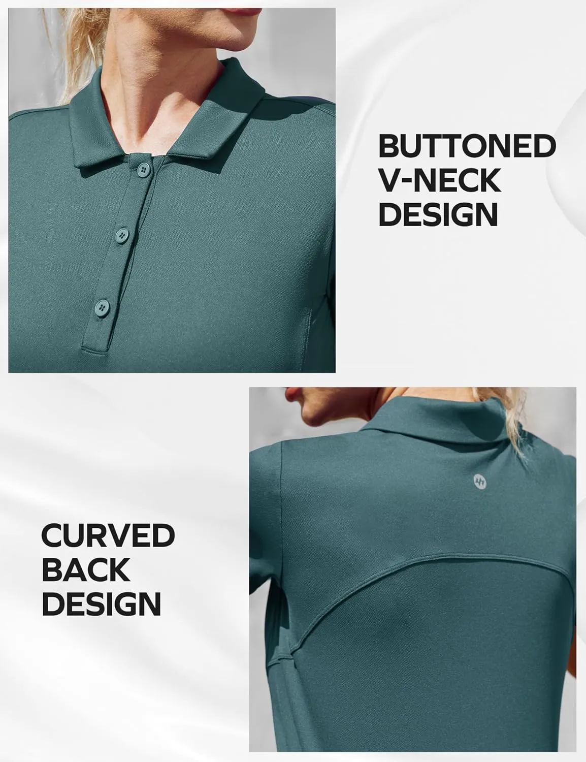 Ewedoos Womens Golf Shirts Breathable UPF 50  Sun Protection Polo Shirts for Women Dry fit Polos Short Sleeves