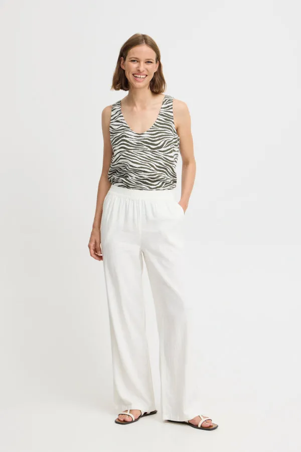 FALAKKA Linen Trousers in Off White