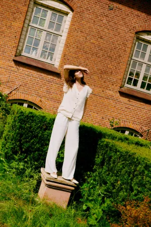 FALAKKA Linen Trousers in Off White