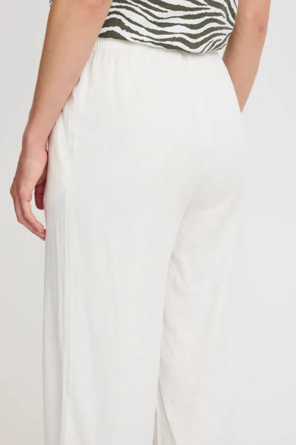 FALAKKA Linen Trousers in Off White