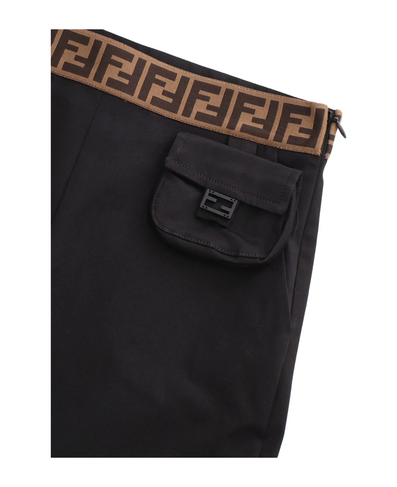 Fendi Black Gabardine Trousers