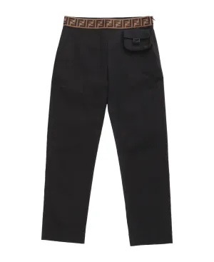 Fendi Black Gabardine Trousers