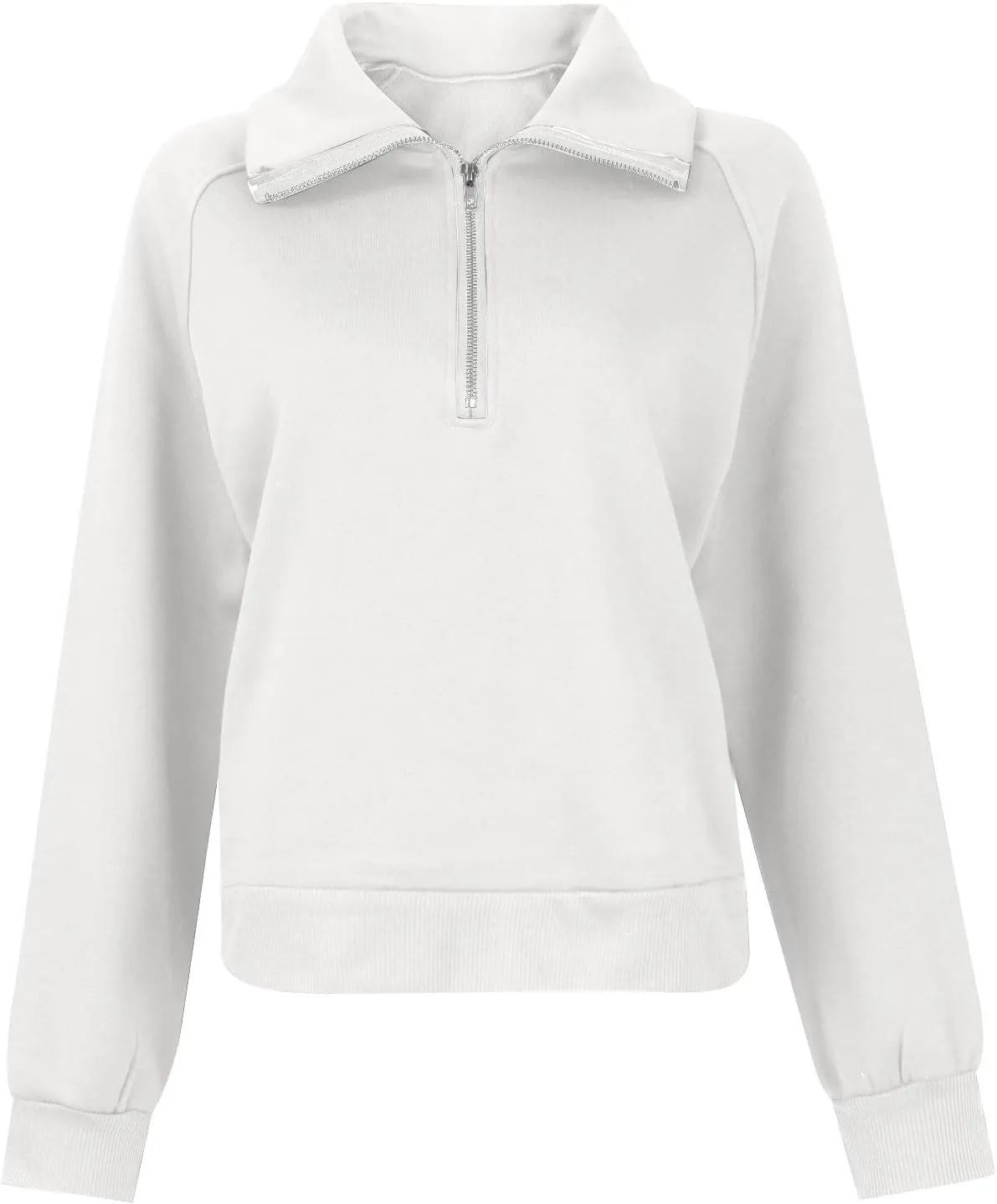 Fleece Half Zip Pullover Women Oversized Quarter Zip Sweatshirt Casual Long Sleeve Fall Sweatshirts Y2k Preppy Clothes