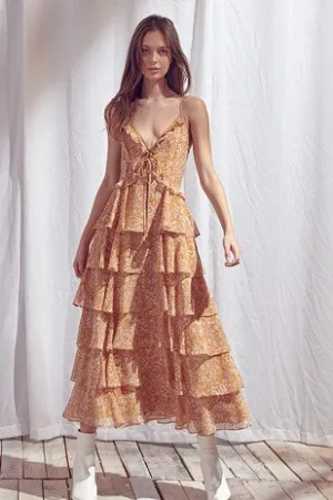 Floral Print Ruffle Dress
