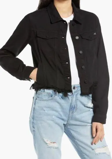 fray hem denm jacket hd