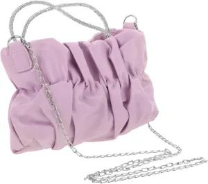 FRCOLOR Pleated Crossbody Bag for Women Ruched Evening Clutch Purse Soft Pu Material