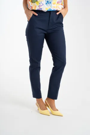Freya Straight Leg Trousers In Navy