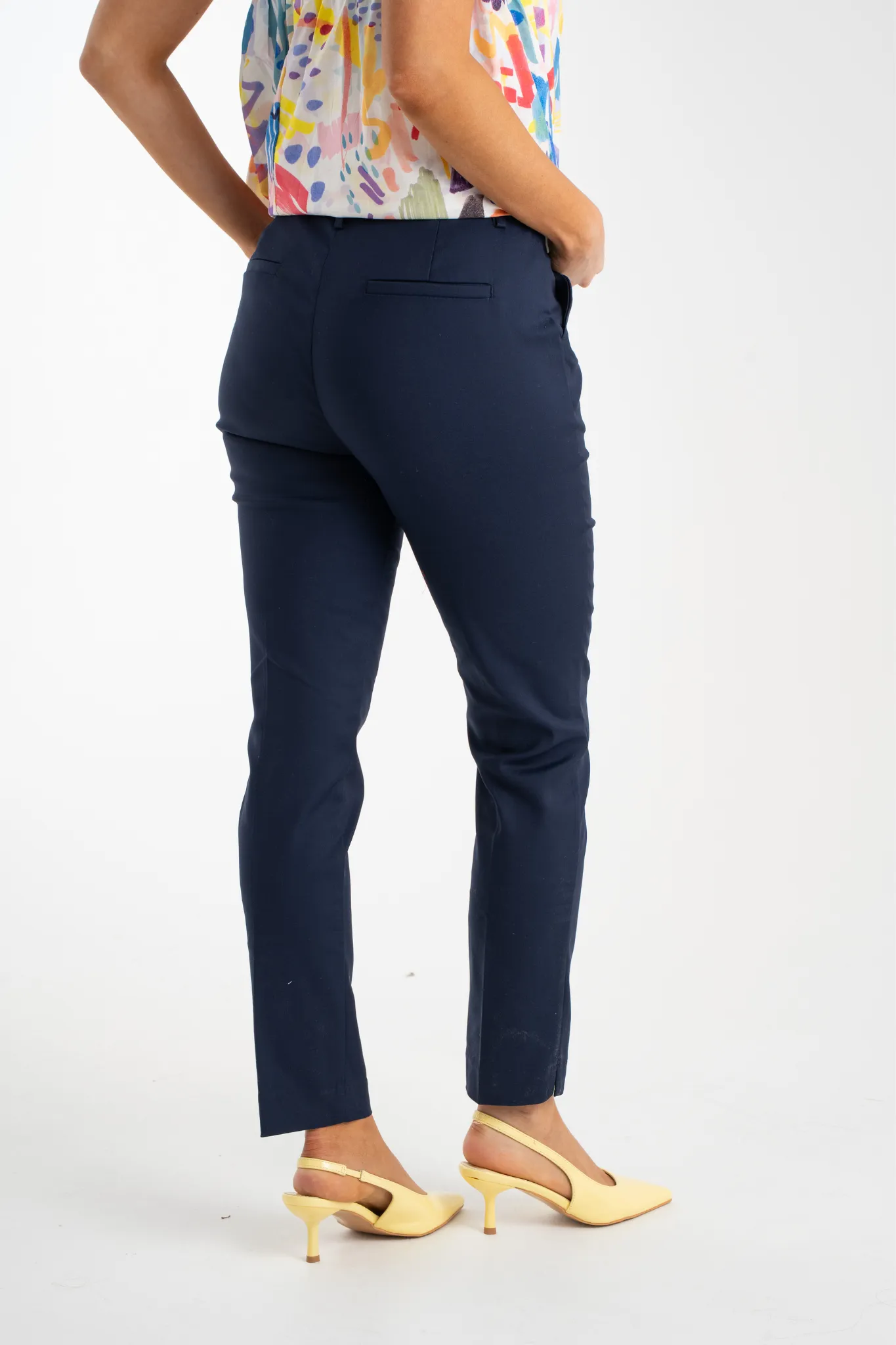 Freya Straight Leg Trousers In Navy