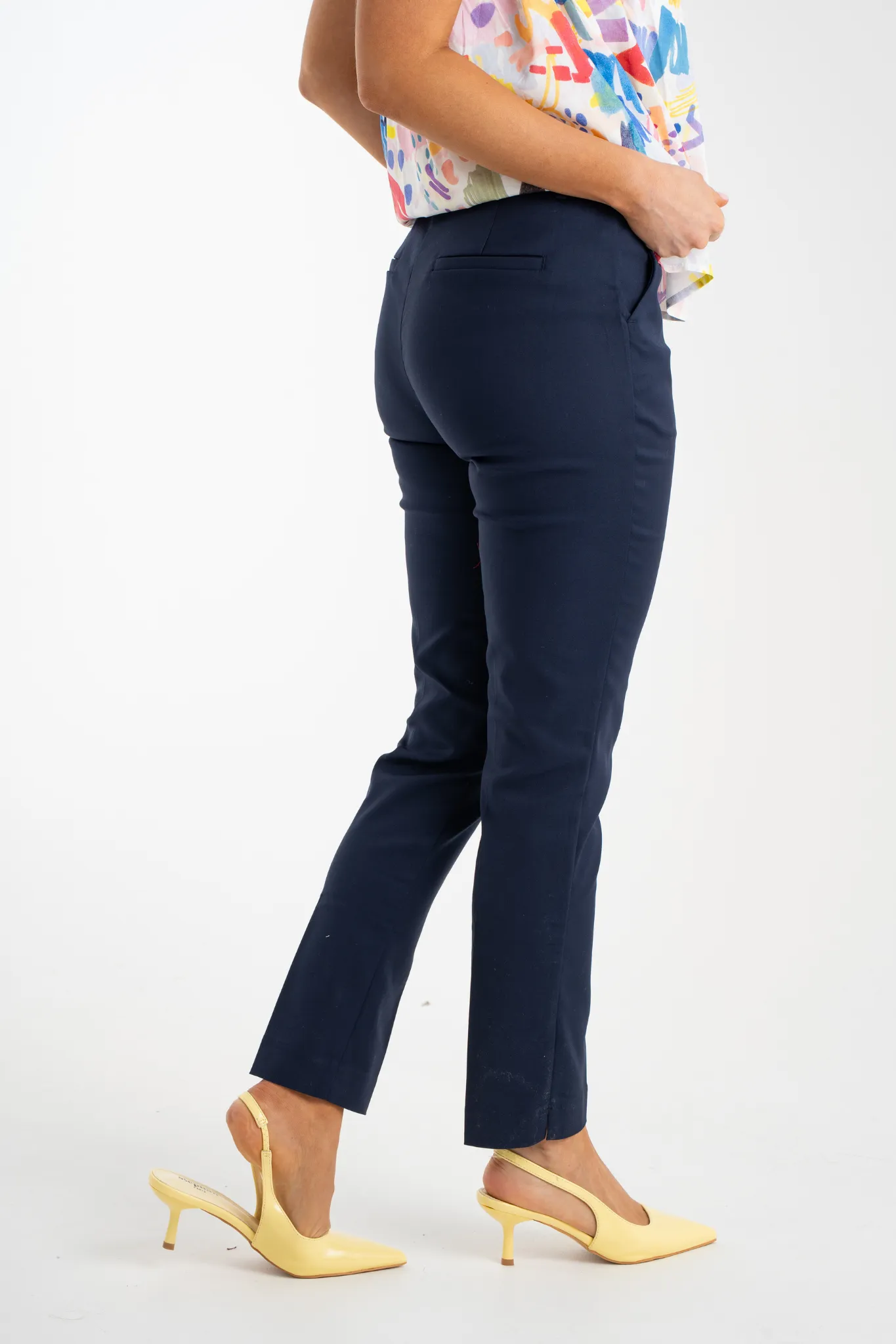 Freya Straight Leg Trousers In Navy