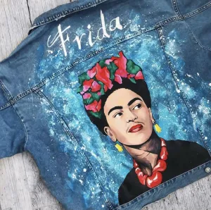 Frida Hand-Painted Denim Jacket
