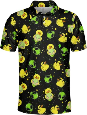 Funny Golf Shirts Dry Fit for Men, Mens Hawaiian Golf Polo Shirt, Mens Golf Polos Golfing
