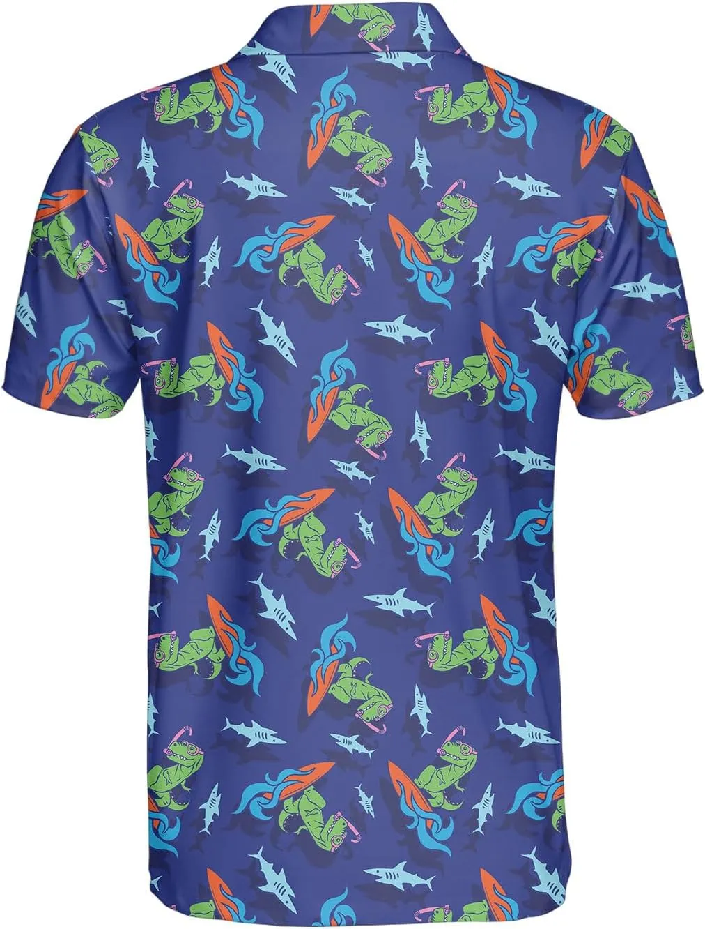 Funny Golf Shirts Dry Fit for Men, Mens Hawaiian Golf Polo Shirt, Mens Golf Polos Golfing