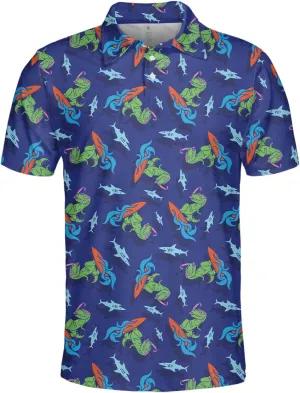 Funny Golf Shirts Dry Fit for Men, Mens Hawaiian Golf Polo Shirt, Mens Golf Polos Golfing