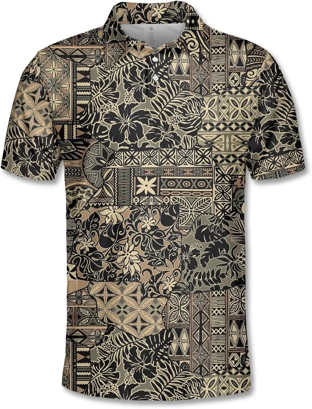 Funny Golf Shirts Dry Fit for Men, Mens Hawaiian Golf Polo Shirt, Mens Golf Polos Golfing