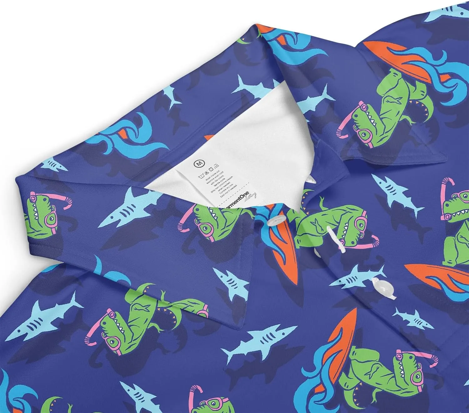 Funny Golf Shirts Dry Fit for Men, Mens Hawaiian Golf Polo Shirt, Mens Golf Polos Golfing