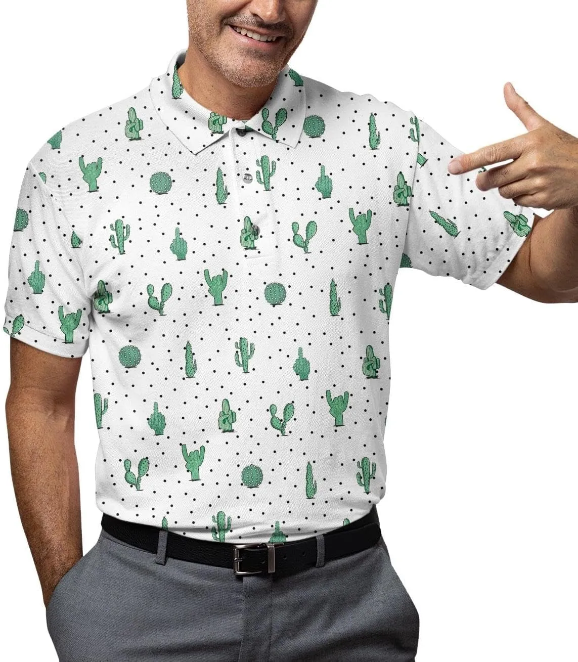 Funny Golf Shirts Dry Fit for Men, Mens Hawaiian Golf Polo Shirt, Mens Golf Polos Golfing