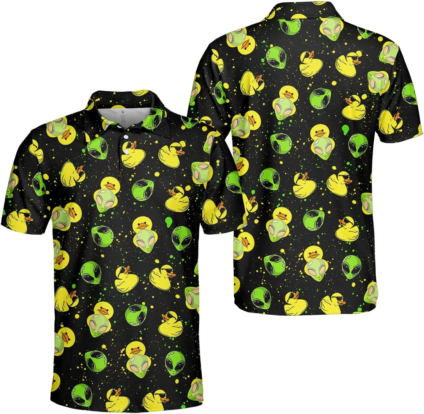 Funny Golf Shirts Dry Fit for Men, Mens Hawaiian Golf Polo Shirt, Mens Golf Polos Golfing